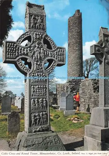 D289334 Irland. Co. Louth. Keltenkreuz und Rundturm. Klosterboice. John Hi