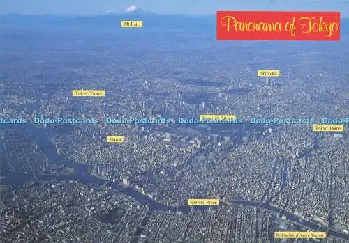 D291048 Panorama von Tokio. NBC. Farbe Nippon Beauty. Japan
