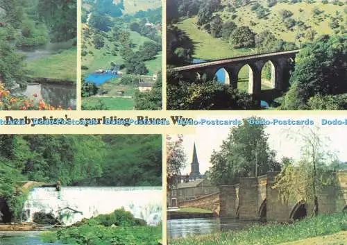 D289445 Derbyshire Sparkling River Wye. Monsal Dale. Bakewell für Bücher. Multi V