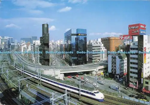 D291161 Tokyo Nishi Ginza als elegante Shinkansen Super Express Abholung. ABC Nipp