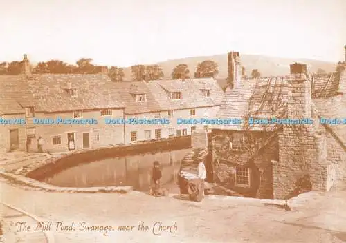 D291215 Swanage. Der Mühlenteich. In der Nähe der Kirche