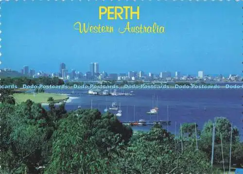D291235 Perth. Western Australia. Skyline der Stadt und Swan River. Midge W.A