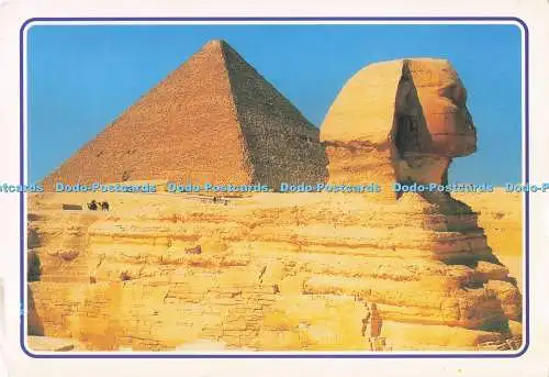 D291280 Gizeh. Die Pyramiden der Großen Sphinx und Keops. El Faraana Werbung und Pr