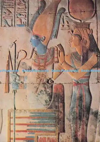 D291323 Abydos. Göttin Hathor beschützt den Pharao. Lehnert und Landrock. K.