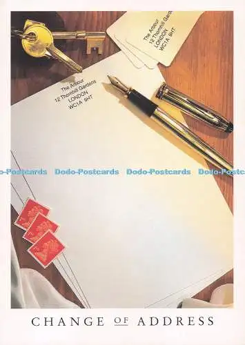 D293581 Adressänderung. Postkarte