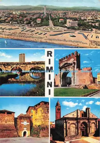 D289685 Rimini. Panorama Dall Aero. B. Marcaccini. P. Marzari. Multi View. 1972