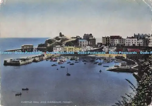 D289759 Tenby. Castle Hill und Harbour. PM. Llanelly. Carmarthenshire