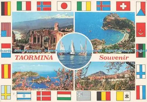 D293685 Taormina Souvenir. Russo Biagio. Sicilia Messina Folklore. Multi View