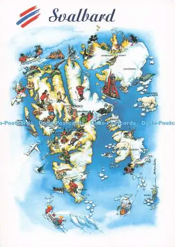 D293718 Norge. Spitzbergen. Karte. Aune. Reidun Laedre