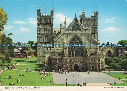D289801 Devon. Kathedrale von Exeter. Westfront. John Hinde. D. Edel