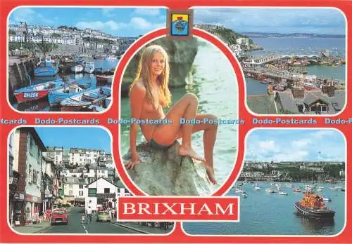 D291569 Brixham. Der Fischkai. Neill Metcalfe. Europa Karten. Multi View
