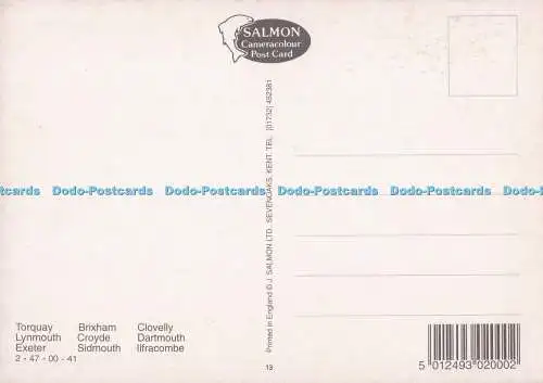 D296668 Glorious Devon. Clovelly. Croyde. J. Salmon. Sevenoaks. Kent. Multi View