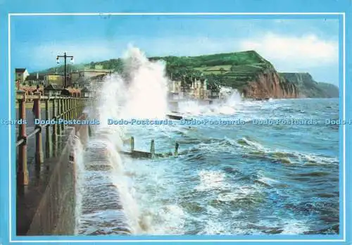 D293790 Rough Seas at Sidmouth. Colourmaster International. J. und S. Karten