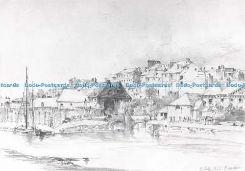 D293802 Exeter. Der Kai und das Zollhaus. Henry Courtney Selous. Exeter Cit