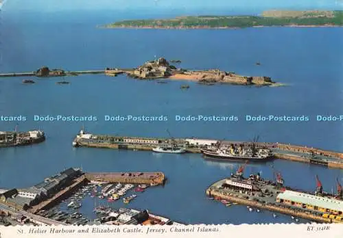 D293817 Kanalinseln. Jersey. St. Helier Harbour und Elizabeth Castle. Valent