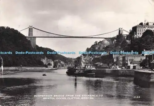 D293820 Bristol. Clifton. Hängebrücke vom Eingang zu den Bristol Docks.