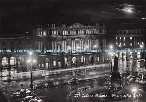 D289903 Milano di Notte. Piazza Della Scala. Giesse. RP