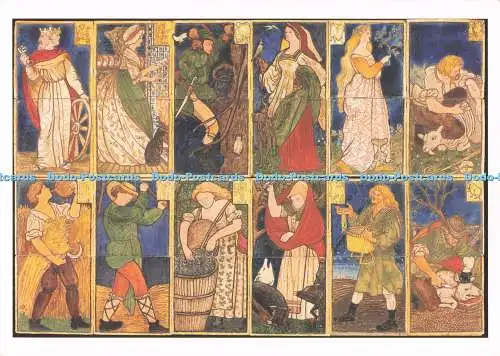 D291620 Die Monate Fliesenplatte. William Morris Gallery. Eden Print