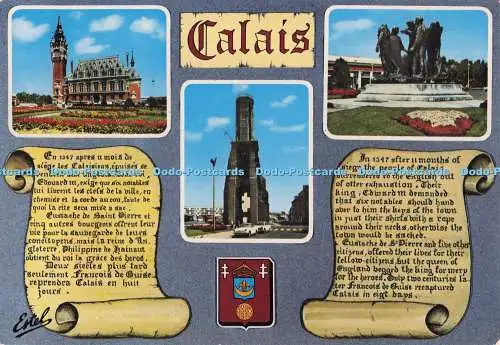 D296729 Calais. Pas de Calais. L Hotel de Ville. Estel. Leconte. Multi View