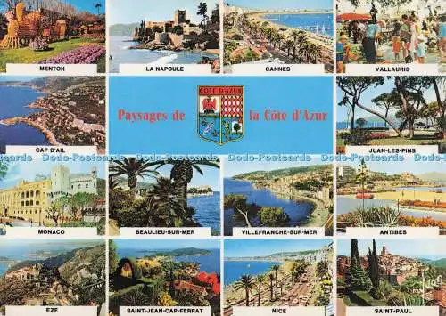 D296735 Paysages de la Cote d Azur. Menton. Monaco. Schön. Yvon. Paris. S.P.A.
