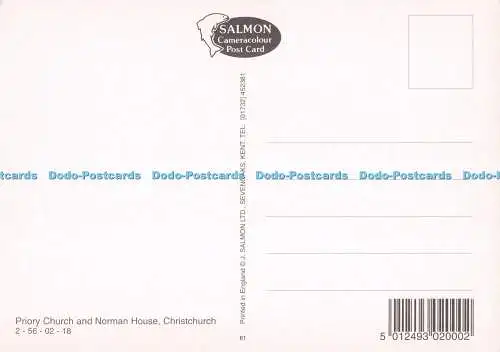 D291683 Christchurch. Prioratskirche und Normannenhaus. J. Salmon. Sevenoaks. Kent