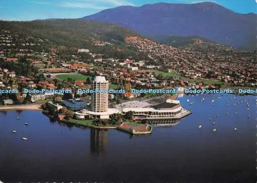 D291740 Hauptstadt von Tasmanien. Hobart. Luftaufnahme des Wrest Point Hotel Casins
