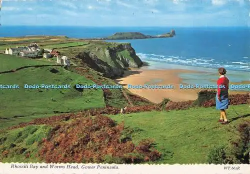 D291789 Gower Peninsula. Rhossili Bay und Worms Head. Valentine