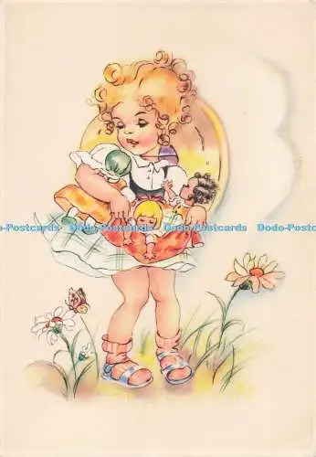 D290077 Mädchen mit Puppen. S.P.R.L