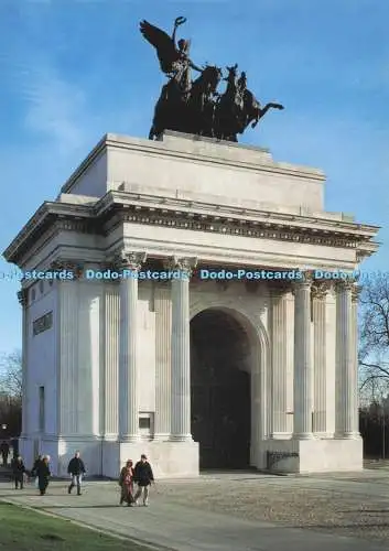 D294021 London. Hyde Park Corner. Der Gummistiefelbogen. Der Wellingtonbogen nach