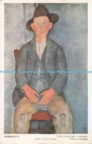 D290122 London. Tate Gallery. Le Petit Paysan. Modigliani