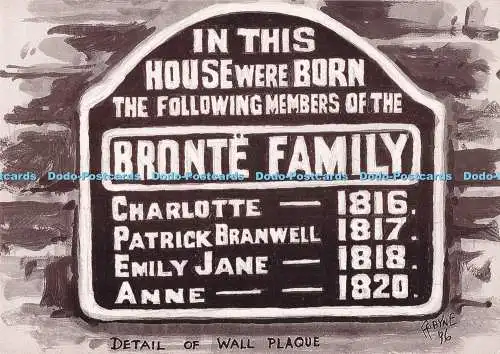 D290155 Detail der Wandrelief. The Bronte Way. Marje Wilson