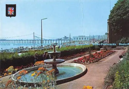 D290157 Felixstowe. Der Pier und die Gärten. Eine Superkarte. Küstenfarbe