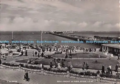 D296973 I.O.W. Ryde. Meerfront und Pier. Donner und Clayden. Bournemouth. Sonne