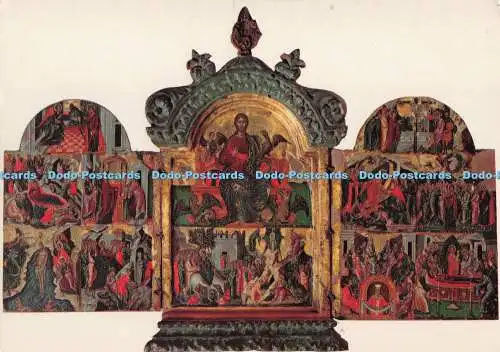 D297049 Das Kloster St. Johannes der Theologe. Patmos. Griechenland. Triptychon. Icon