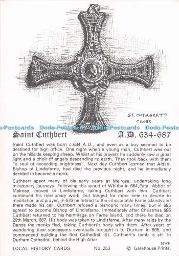 D291954 Saint Cuthbert. Kreuz. Torhausdrucke. Heimatkarten
