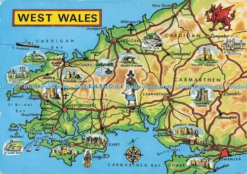D294177 West Wales. Karte. Richter. C. 2877. 1987