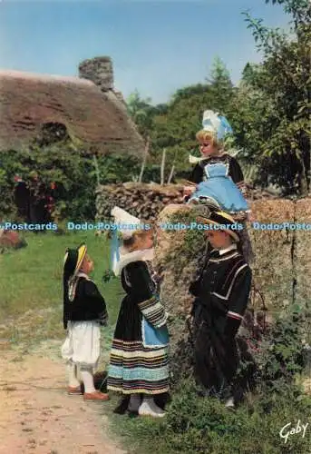D290278 Folklore de France. La Bretagne. Region Pont Aven. Riec Sur Belon. Nevez