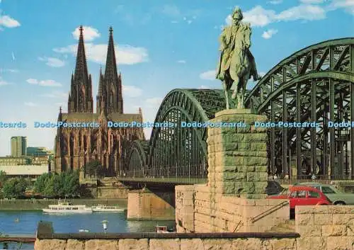D297100 Köln am Rhein. Hohenzollernbrücke und Dom. Gertrud Ziethen. Horst Ziethe