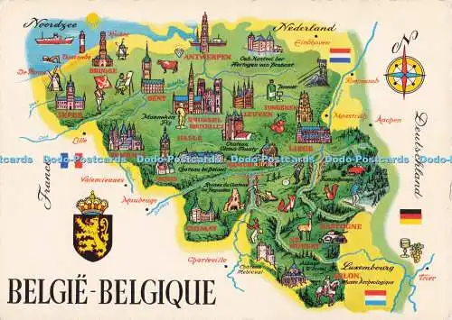 D294221 Belgie. Belgique. Karte. K. W. Ernst