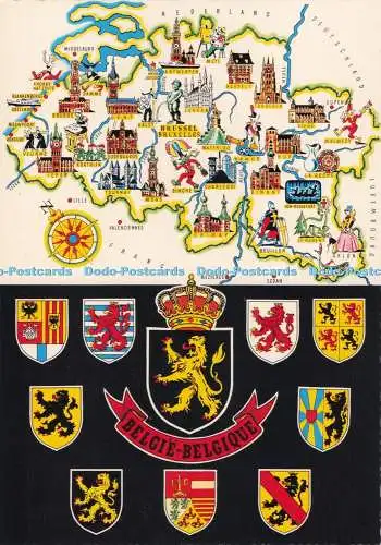 D294225 Belgie. Belgique. Karte. Krüger