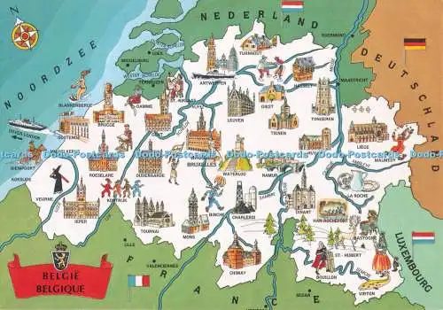 D294229 Belgie Belgique. Karte