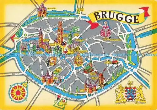 D294230 Brügge. Karte. Krüger