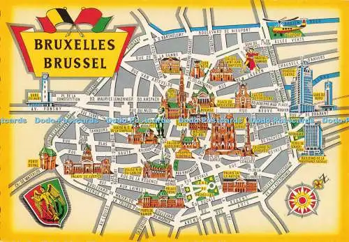 D294231 Bruxelles. Rue di Midi. Karte. Krüger