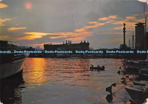 D290311 Barcelona. Atardecer en el Puerto. A. Campana. Postales Kolorham
