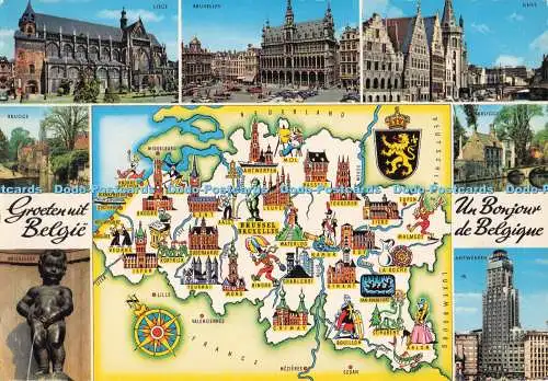 D294233 Groeten Uit Belgie. Lüttich. Brügge. Krüger. Multi View