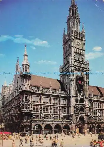 D290361 München. Marienplatz und Rathaus. Alfred. Azet Farbe