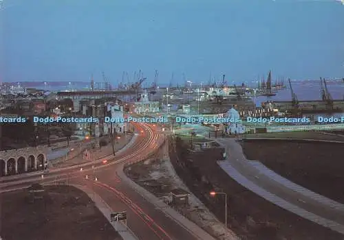 D292081 Southampton bei Nacht. J. Arthur Dixon. C.L.I