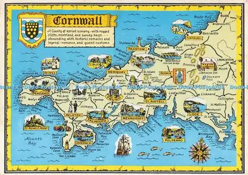 D294290 Cornwall. Karte. Harvey Barton