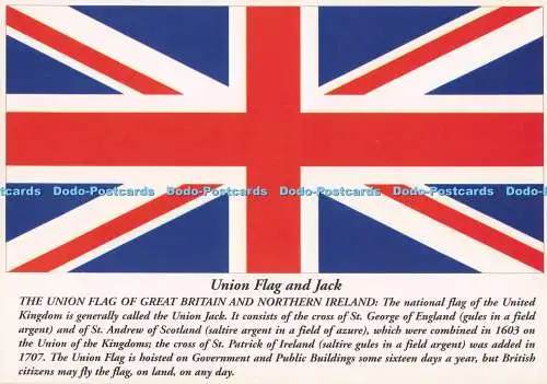 D294293 Union Flagge und Wagenheber. Die Unionsflagge Großbritanniens und Nordirlands