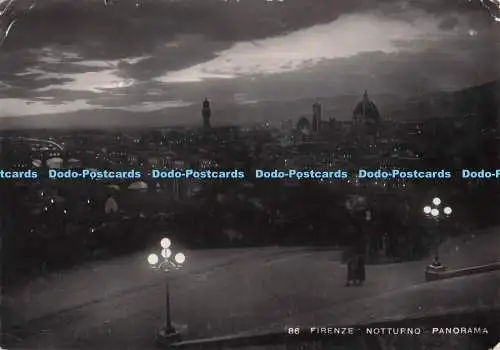 D294301 Firenze. Notturno. Panorama. Gino Giusti. RP